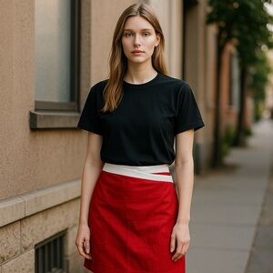 NWT Bagatelle Collection New York Linen Blend Faux Wrap Style Mini, SZ M